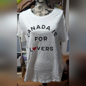 *5 For $25* Old Navy White Graphic Tee - Canada is for Lovers